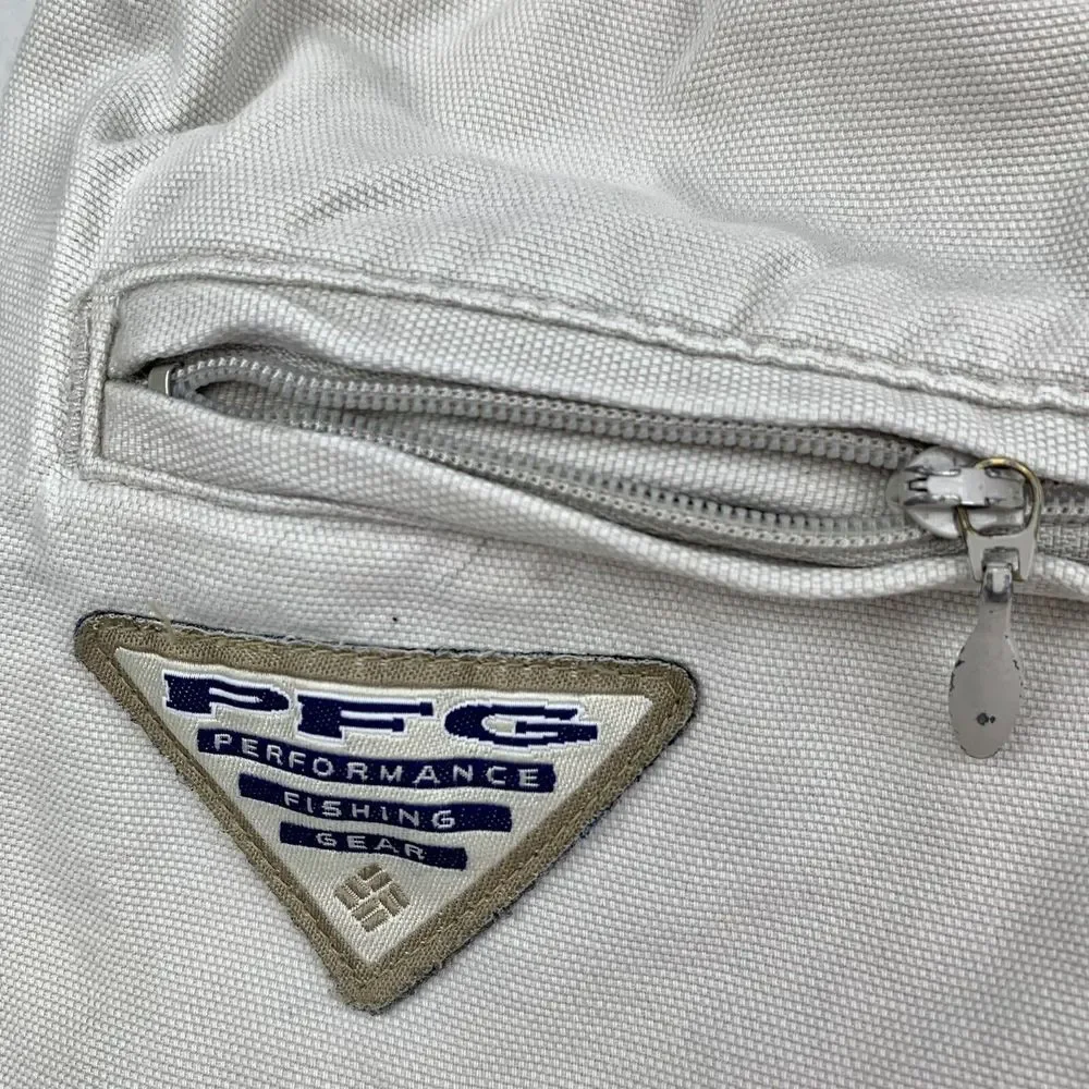 Columbia Men's Fishing Chino light Tan‎ Shorts, Size XXL, PFG, 100% Cotton